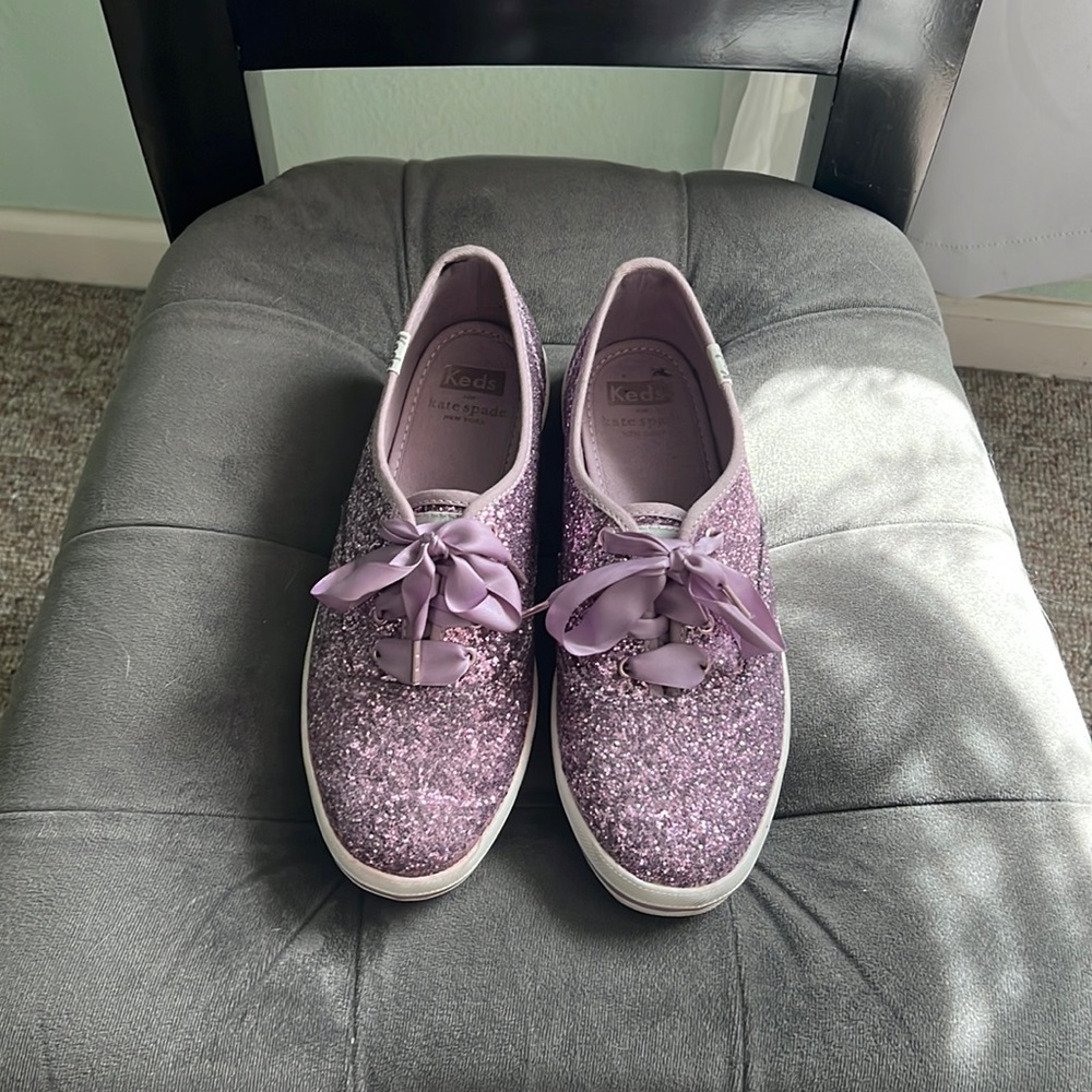 Kate Spade Purple Glitter Keds